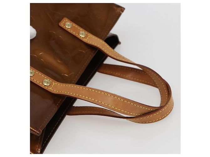 LOUIS VUITTON Borsa a Mano Monogram Vernis Reade PM Bronzo M91146 LV Auth gh1836 - vista 7