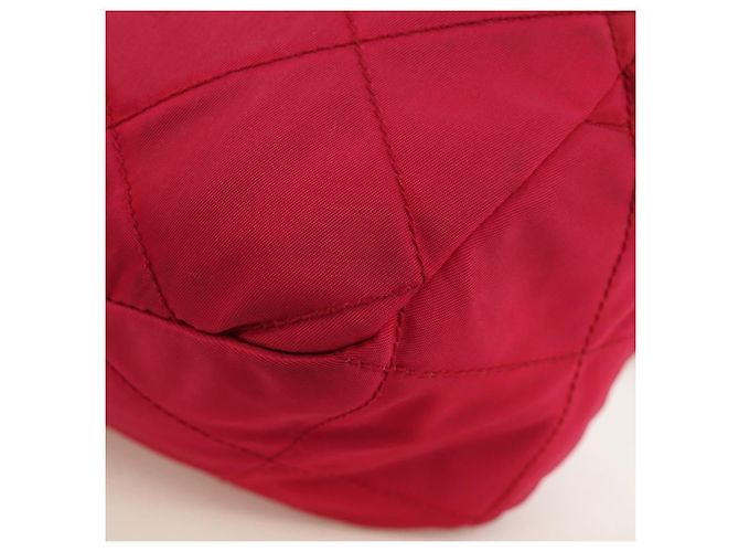 PRADA Borsa a Spalla con Catena Nylon Rosa Oro Auth 166995A D'oro - vista 13