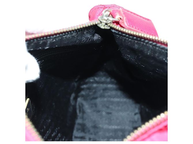 PRADA Borsa a Spalla con Catena Nylon Rosa Oro Auth 166995A D'oro - vista 20