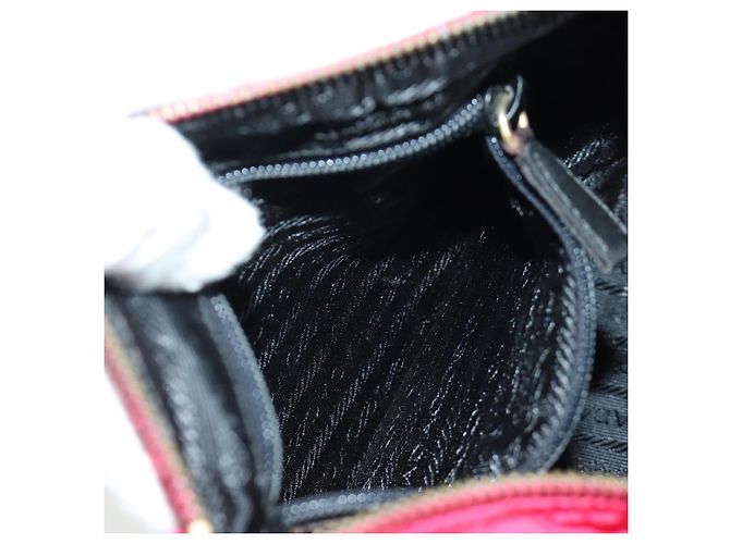 PRADA Borsa a Spalla con Catena Nylon Rosa Oro Auth 166995A D'oro - vista 22