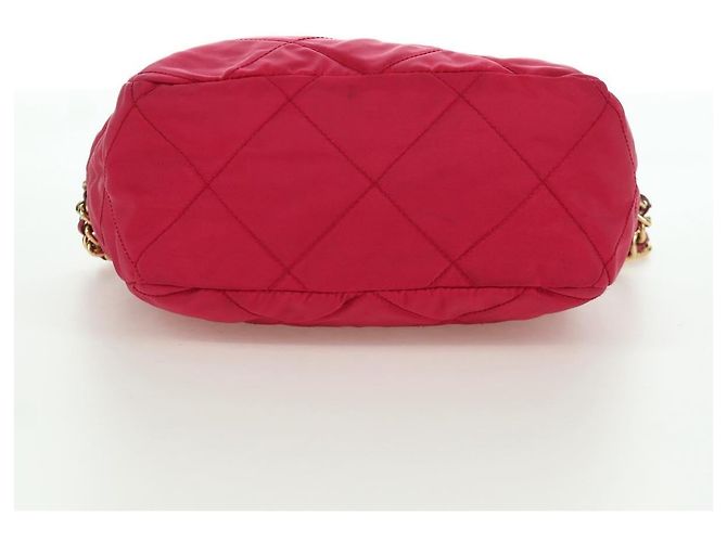 PRADA Borsa a Spalla con Catena Nylon Rosa Oro Auth 166995A D'oro - vista 9