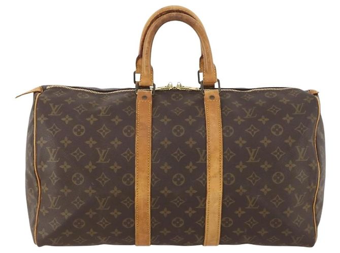 LOUIS VUITTON Borsa Boston Monogram Keepall 45 M41428 LV Auth BA10838 Monogramma - vista 2
