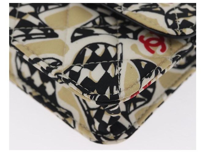CHANEL Mini Matelassé 12 Pochette a Catena Spalla Satin Beige Oro CC Auth 171471SAM D'oro - vista 12