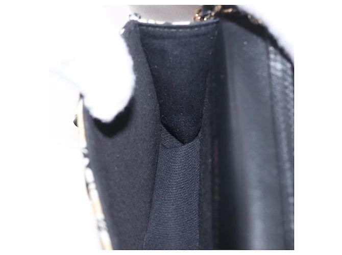 CHANEL Mini Matelassé 12 Pochette a Catena Spalla Satin Beige Oro CC Auth 171471SAM D'oro - vista 20