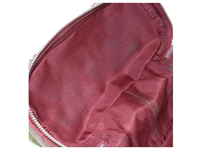 CHANEL Matelasse Chain Backpack Leather Bordeaux Silver CC Auth 172627A Silvery Dark red - view 18
