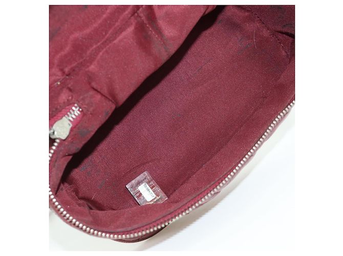 CHANEL Matelasse Chain Backpack Leather Bordeaux Silver CC Auth 172627A Silvery Dark red - view 20