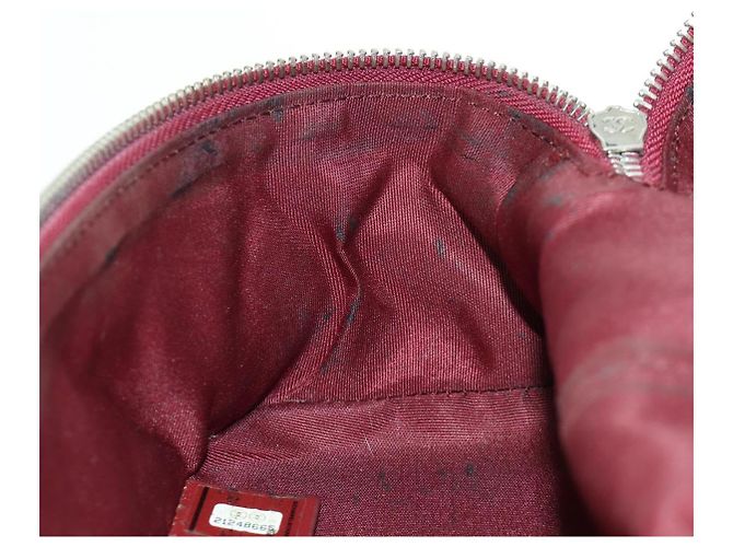 CHANEL Matelasse Chain Backpack Leather Bordeaux Silver CC Auth 172627A Silvery Dark red - view 22
