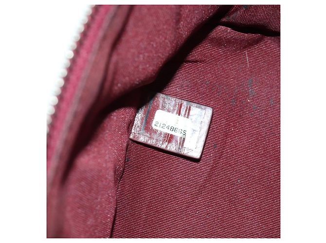 CHANEL Matelasse Chain Backpack Leather Bordeaux Silver CC Auth 172627A Silvery Dark red - view 29