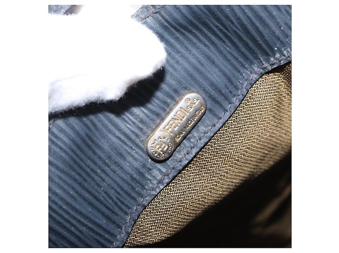 FENDI Rucksack aus Leder in Anthrazit Auth 173517 Anthrazitgrau - Ansicht 16