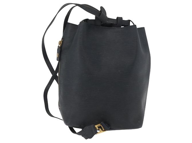 FENDI Rucksack aus Leder in Anthrazit Auth 173517 Anthrazitgrau - Ansicht 3