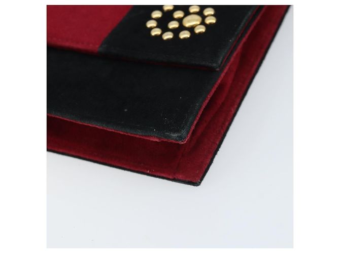SAINT LAURENT Borsa a Spalla Camoscio Bordeaux Oro Auth 172534 D'oro Bordò - vista 10