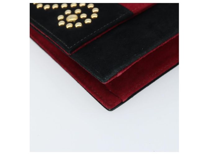 SAINT LAURENT Borsa a Spalla Camoscio Bordeaux Oro Auth 172534 D'oro Bordò - vista 11