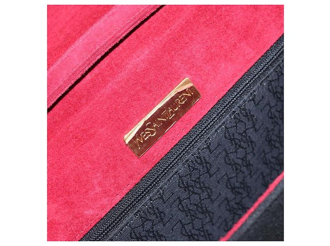 SAINT LAURENT Borsa a Spalla Camoscio Bordeaux Oro Auth 172534 D'oro Bordò - vista 15