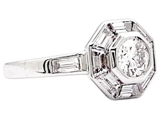 Autre Marque Anello Mellerio in platino e diamanti. - vista 2