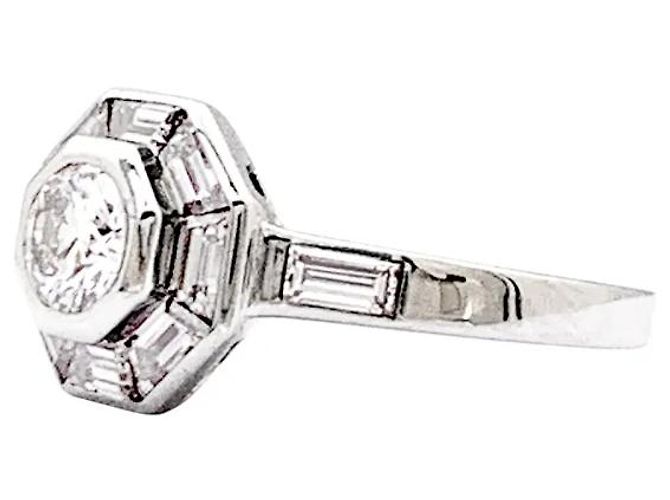 Autre Marque Anello Mellerio in platino e diamanti. - vista 3