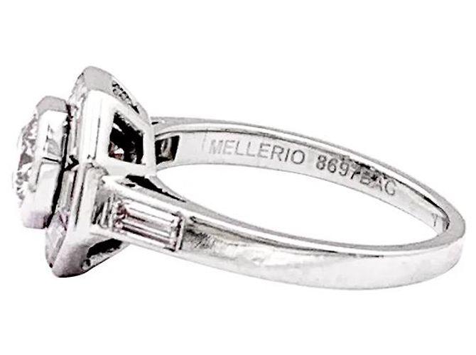 Autre Marque Anello Mellerio in platino e diamanti. - vista 5