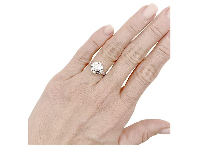 Autre Marque Anello Mellerio in platino e diamanti. - vista 7