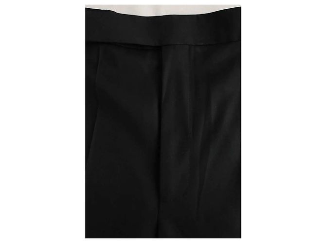 Céline Calça reta de lã preta Preto - vista 3
