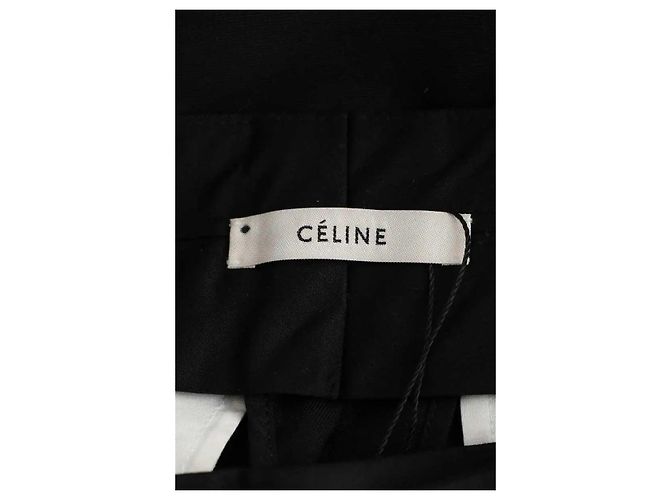 Céline Calça reta de lã preta Preto - vista 5