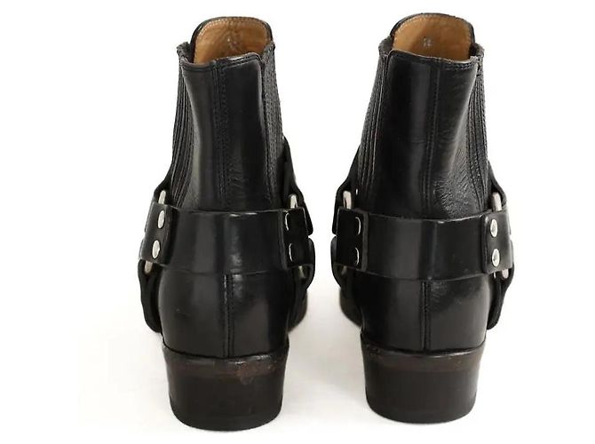 Re/Done Schwarze Bikerstiefel - Ansicht 2
