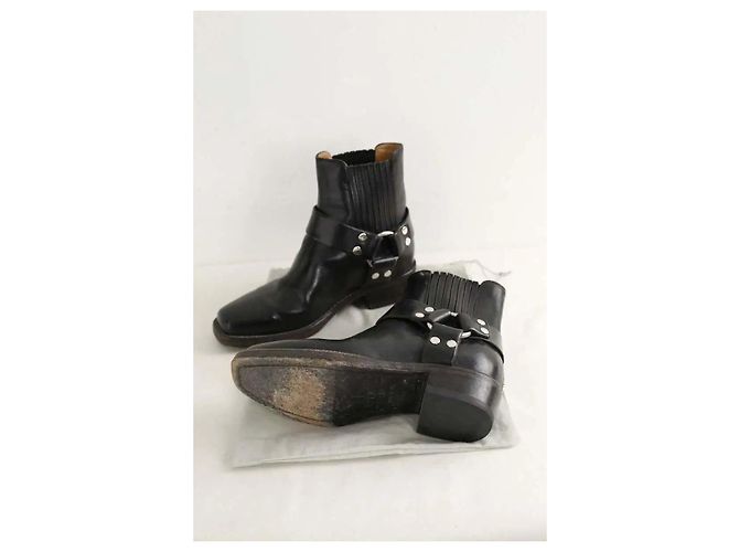 Re/Done Schwarze Bikerstiefel - Ansicht 6