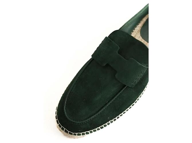 Hermès Espadrillas verdi Verde - vista 4
