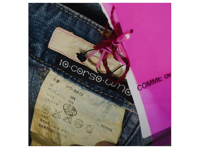 Autre Marque Falda de mezclilla panelada rosa sirena de Comme des Garçons por Junya Watanabe Man - vista 10