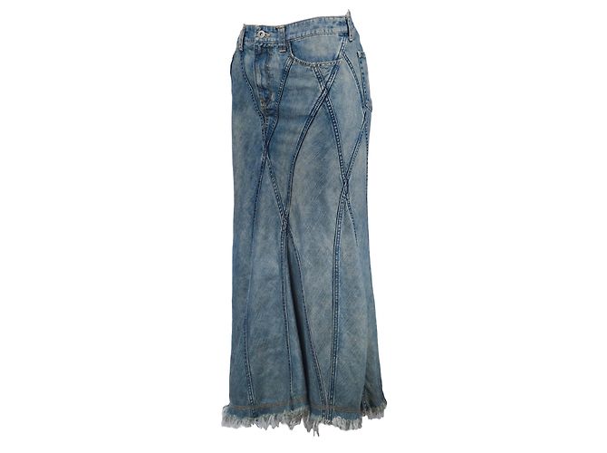 Autre Marque Falda de mezclilla panelada rosa sirena de Comme des Garçons por Junya Watanabe Man - vista 2