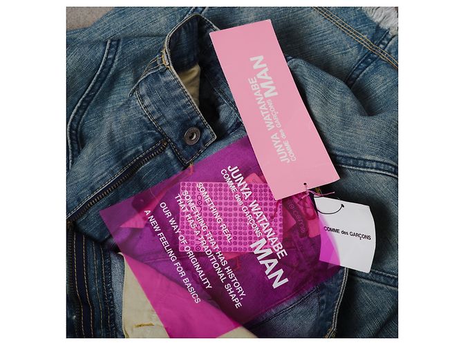 Autre Marque Falda de mezclilla panelada rosa sirena de Comme des Garçons por Junya Watanabe Man - vista 8