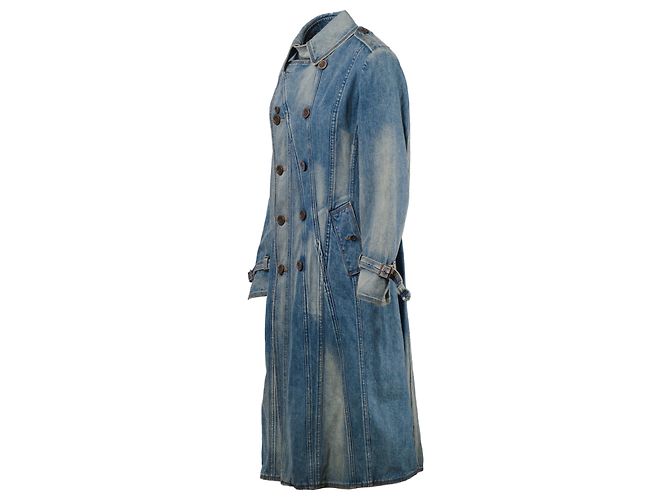 Autre Marque Abrigo trench de denim azul lavado Junya Watanabe Comme des Garçons - vista 2