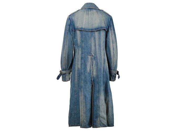 Autre Marque Abrigo trench de denim azul lavado Junya Watanabe Comme des Garçons - vista 3