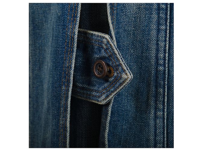 Autre Marque Abrigo trench de denim azul lavado Junya Watanabe Comme des Garçons - vista 4
