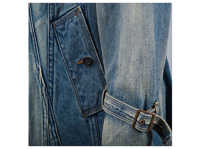 Autre Marque Abrigo trench de denim azul lavado Junya Watanabe Comme des Garçons - vista 6