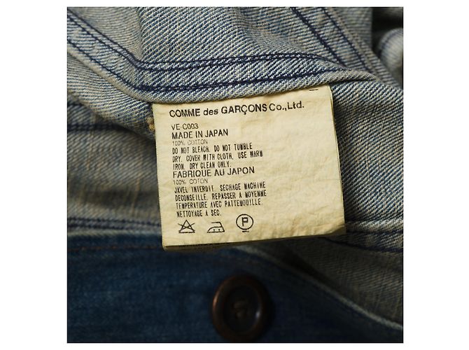 Autre Marque Abrigo trench de denim azul lavado Junya Watanabe Comme des Garçons - vista 9