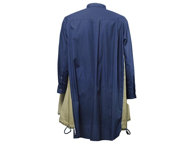 Camicia-Cappotto Ibrido Docking Sacai Blu - vista 3