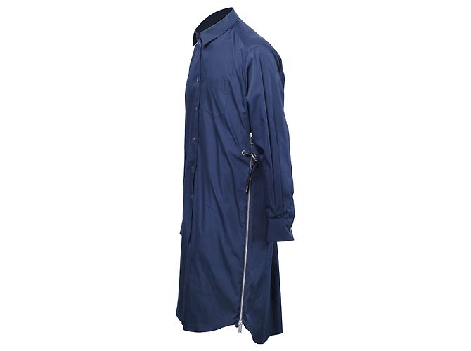 Camicia-Cappotto Ibrido Docking Sacai Blu - vista 5