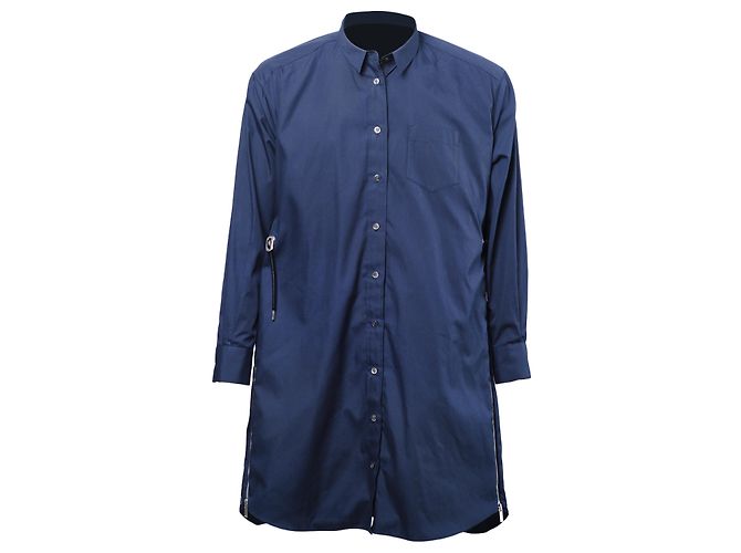 Camicia-Cappotto Ibrido Docking Sacai Blu - vista 6