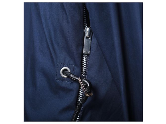 Camicia-Cappotto Ibrido Docking Sacai Blu - vista 8