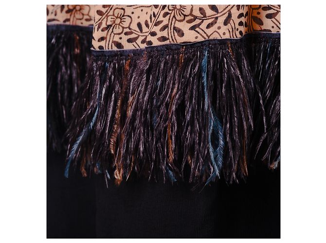 Vestido de seda estampada sem alças com detalhe em joia Lanvin - vista 10