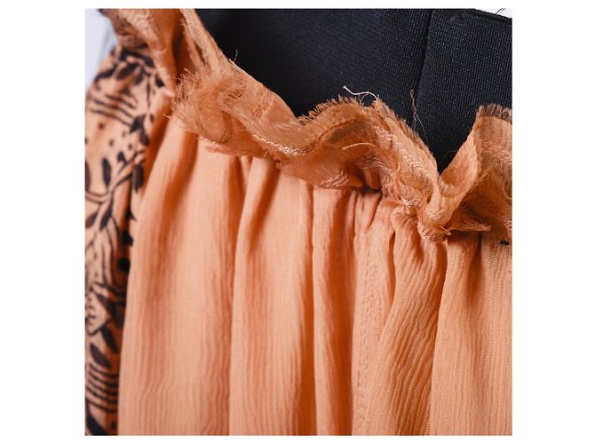 Vestido de seda estampada sem alças com detalhe em joia Lanvin - vista 7