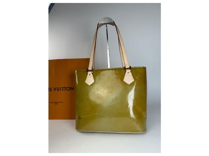 Vintage Louis Vuitton Vernis Lederhandtasche grün - Ansicht 10