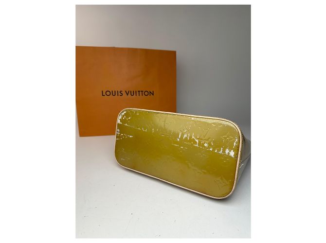 Vintage Louis Vuitton Vernis Lederhandtasche grün - Ansicht 13