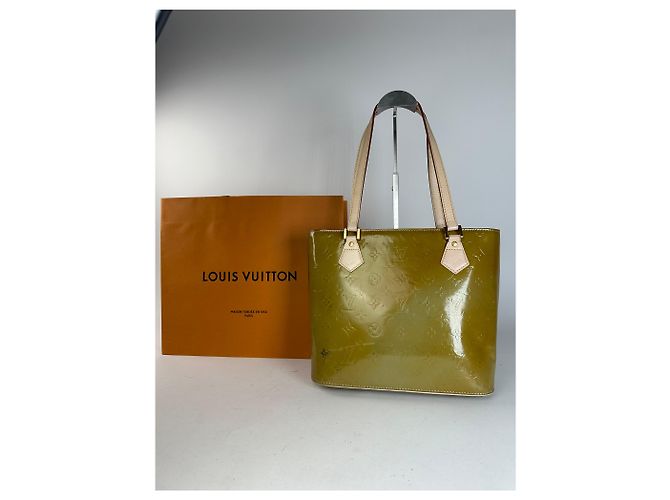 Vintage Louis Vuitton Vernis Lederhandtasche grün - Ansicht 2