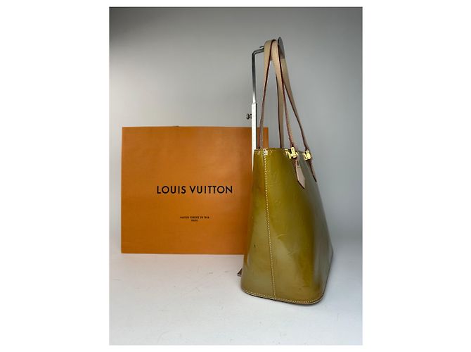 Vintage Louis Vuitton Vernis Lederhandtasche grün - Ansicht 9