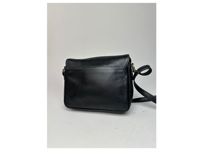 Vintage Courreges Schultertasche aus Leder schwarz - Ansicht 14