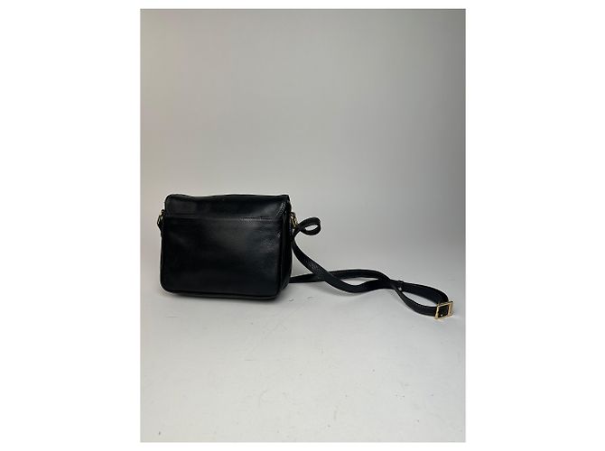 Vintage Courreges Schultertasche aus Leder schwarz - Ansicht 2