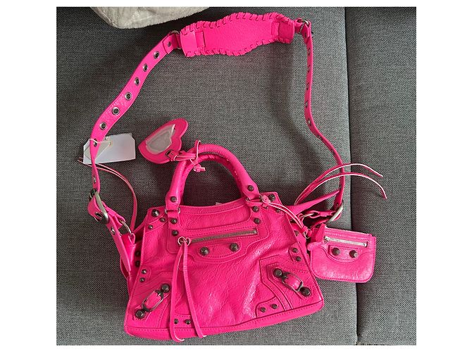 Borsa Neo Cagole Balenciaga Rosa - vista 4