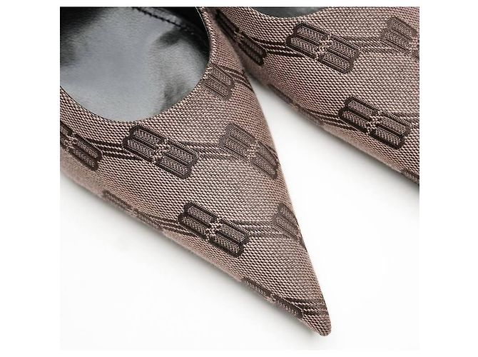 Décolleté Balenciaga BB Monogram Marrone Taglia 36 - vista 4