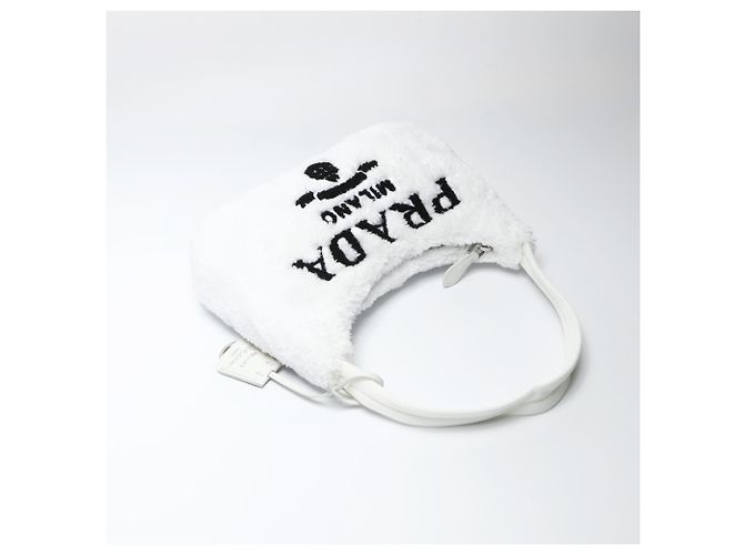 Borsa hobo SPUGNA Re-Edition 2000 di Prada Bianco - vista 10