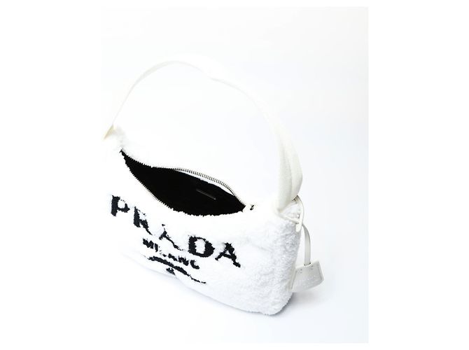 Borsa hobo SPUGNA Re-Edition 2000 di Prada Bianco - vista 13